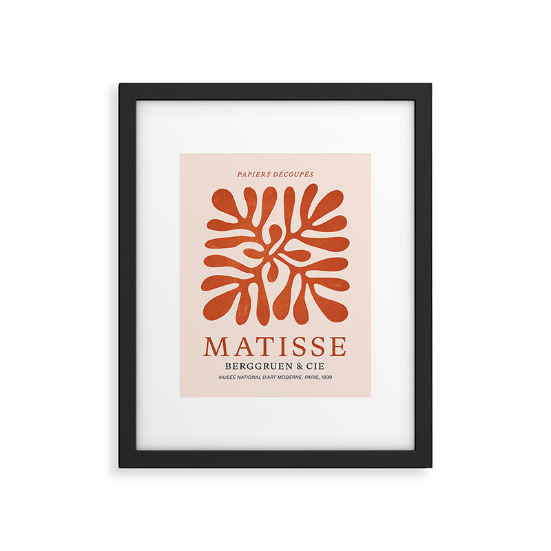 Nature Leaf Cutouts III: Terracotta Edition | Mid-Century Henri Matisse Series Framed Art Print Gallery Image 5