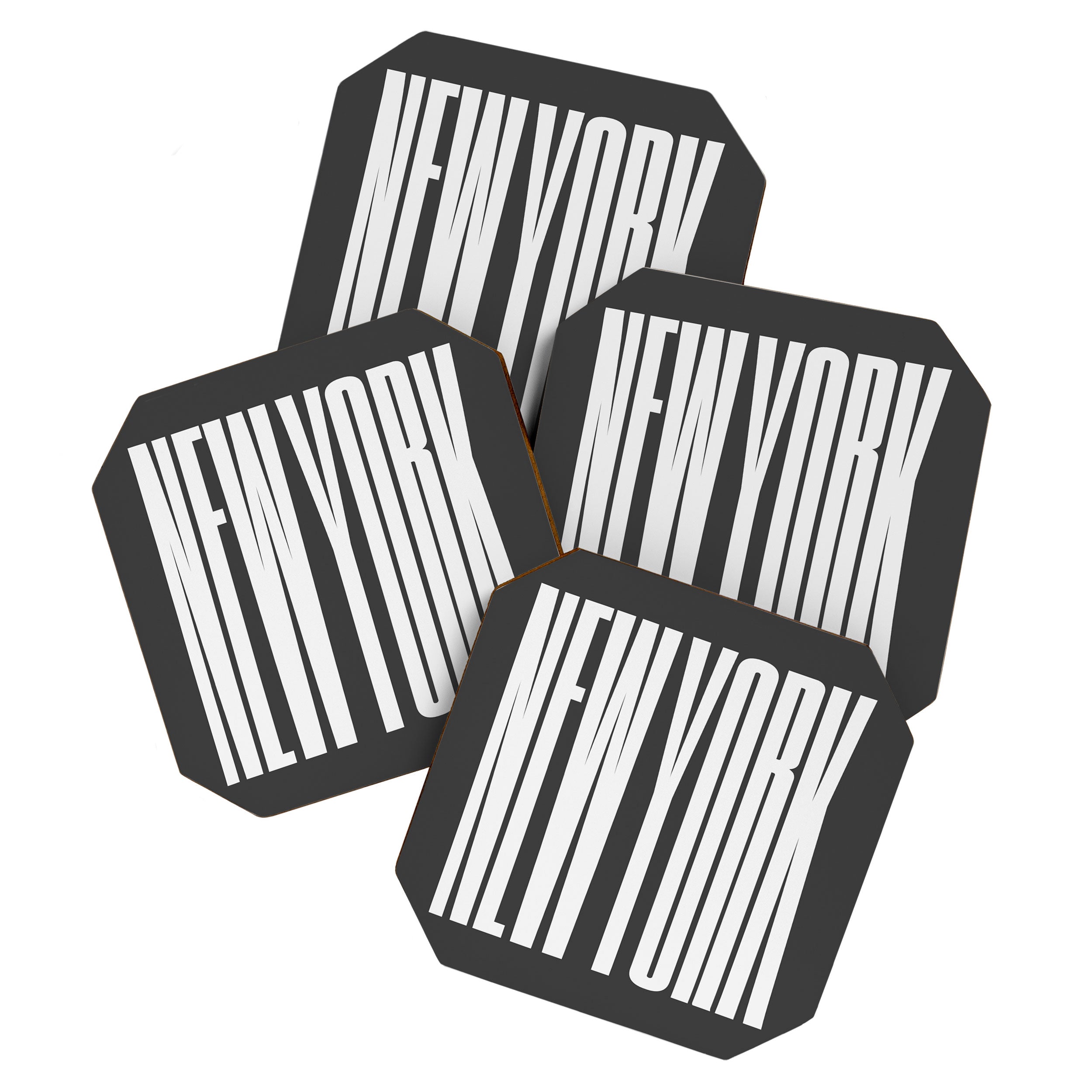 New York: B&W Typography Edition Coaster Gallery Image 1