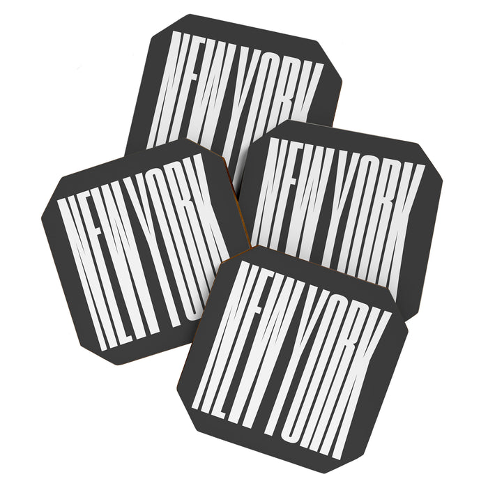 New York: B&W Typography Edition Coaster Gallery Image 1