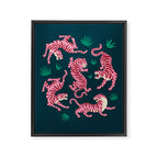 Night Race: Pink Tiger Edition Framed Canvas Print Gallery Image 6