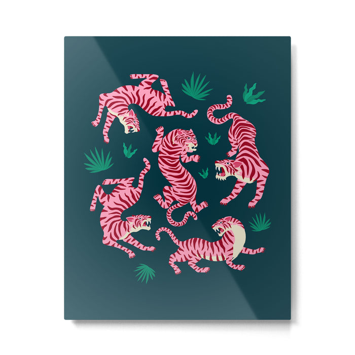 Night Race: Pink Tiger Edition Metal Print Gallery Image 1