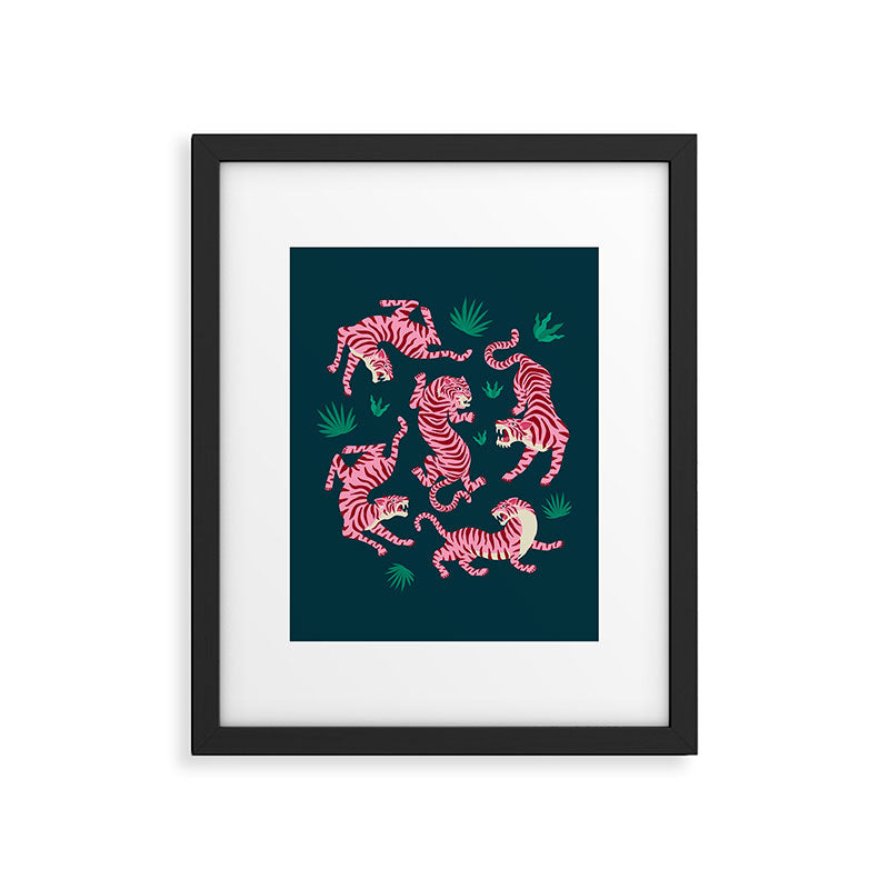 Night Race: Pink Tiger Edition Framed Art Print Gallery Image 5