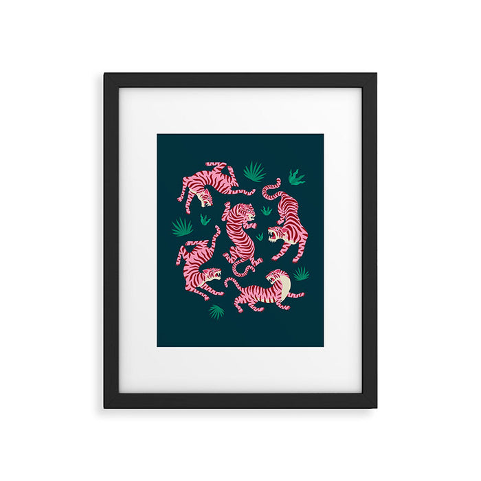 Night Race: Pink Tiger Edition Framed Art Print Gallery Image 1