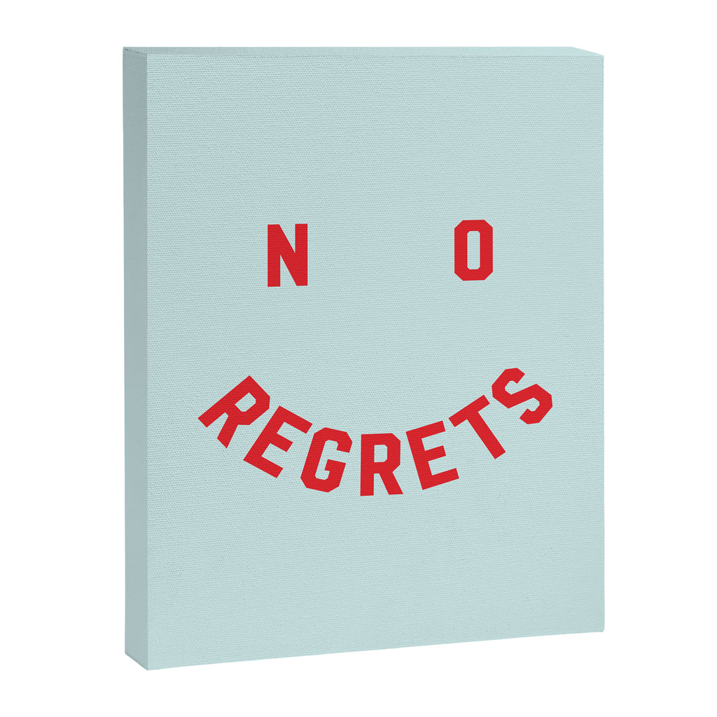 No Regrets | Minimal Typography Canvas Print Gallery Image 6