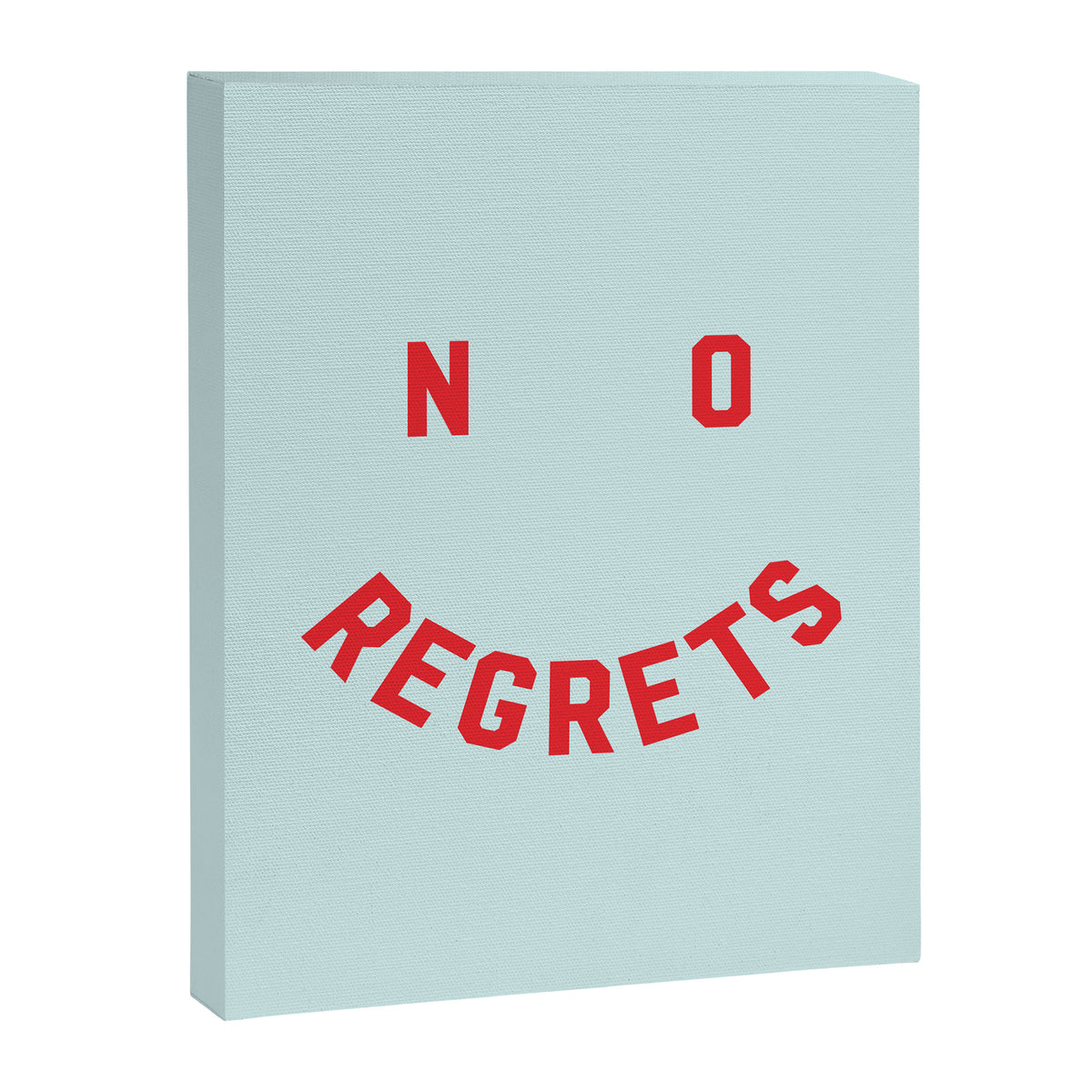 No Regrets | Minimal Typography Canvas Print Gallery Image 6