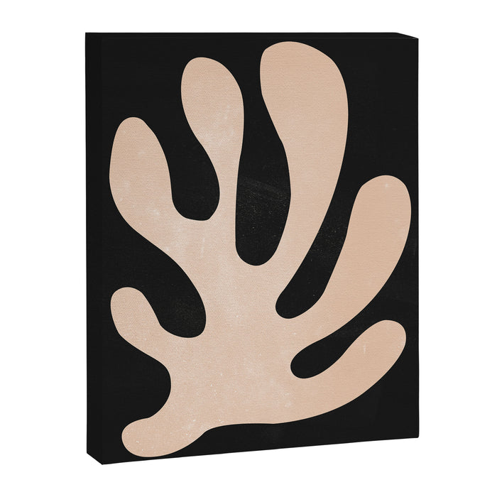 Noir Leaf: Mid Century Modern Matisse Edition Canvas Print Gallery Image 1