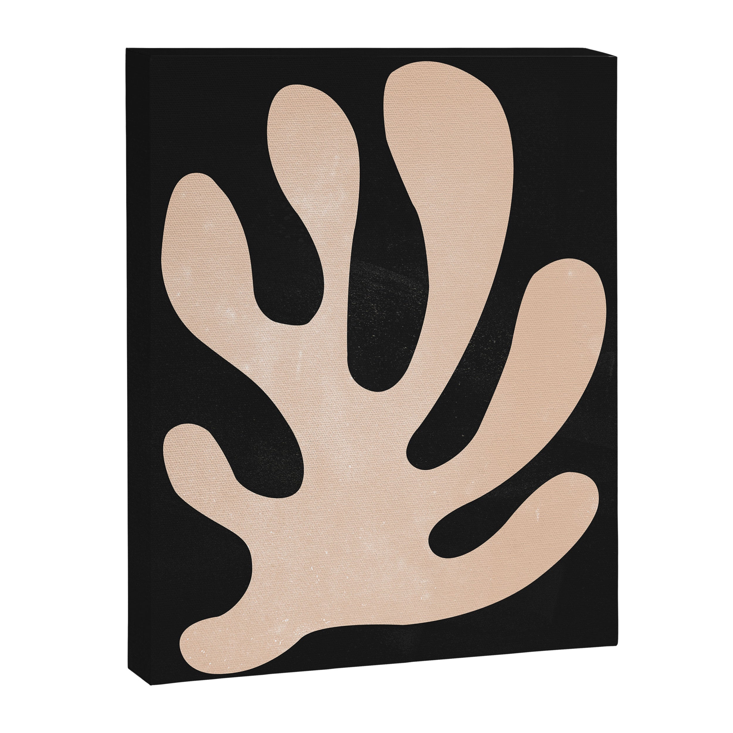 Noir Leaf: Mid Century Modern Matisse Edition Canvas Print Gallery Image 6