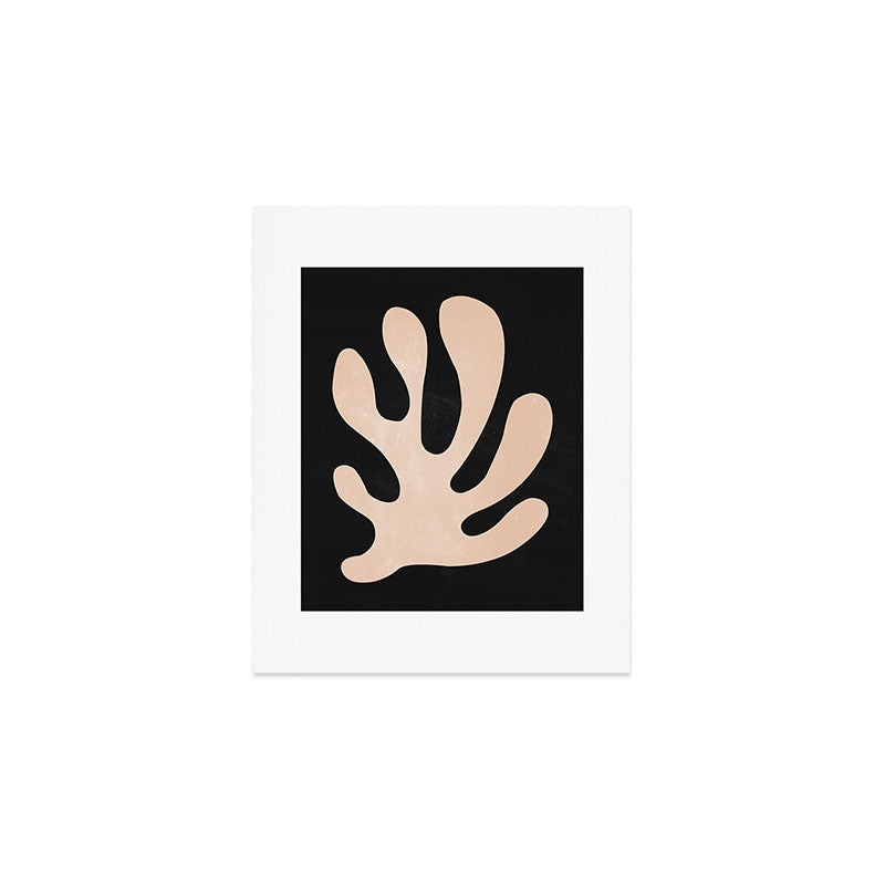 Noir Leaf: Mid Century Modern Matisse Edition Art Print Gallery Image 1