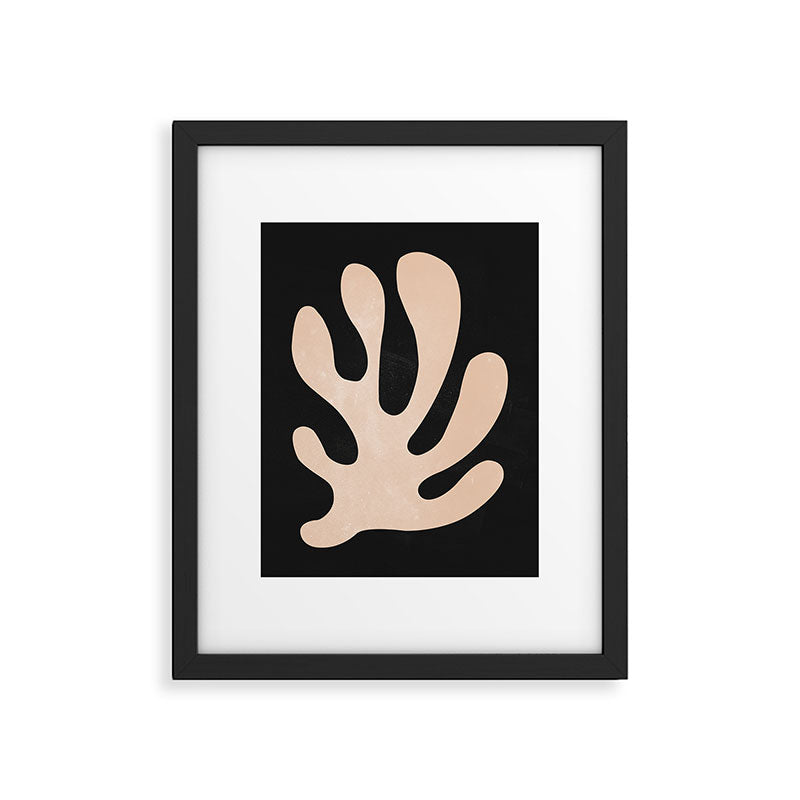 Noir Leaf: Mid Century Modern Matisse Edition Framed Art Print Gallery Image 5