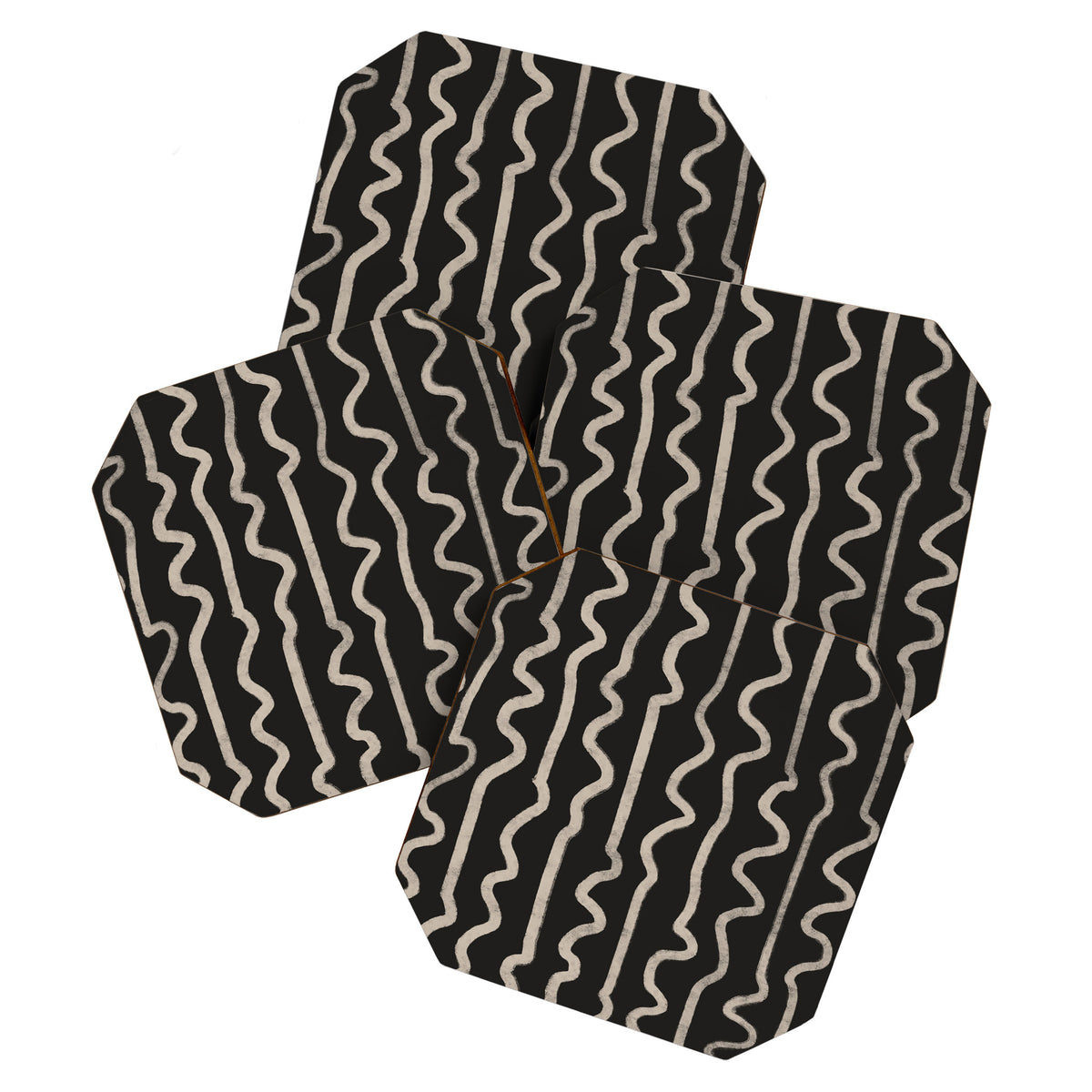 Noir: Mid Century Pattern Coaster Gallery Image 1