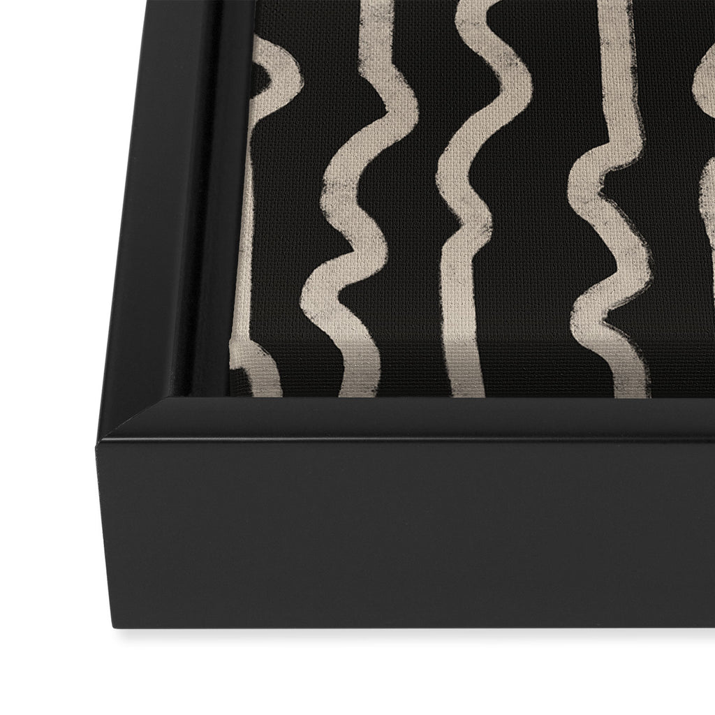 Noir: Mid Century Pattern Framed Canvas Print Gallery Image 3