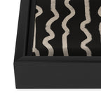 Noir: Mid Century Pattern Framed Canvas Print Gallery Image 3