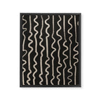 Noir: Mid Century Pattern Framed Canvas Print Gallery Image 6