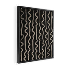 Noir: Mid Century Pattern Framed Canvas Print Gallery Image 2