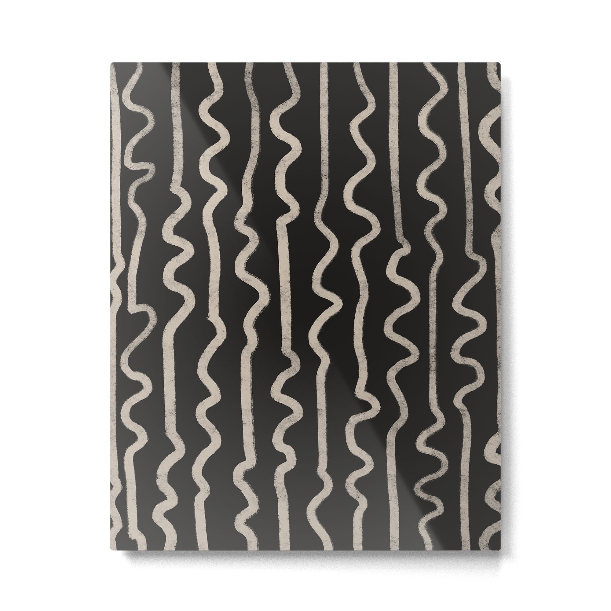 Noir: Mid Century Pattern Metal Print Gallery Image 4