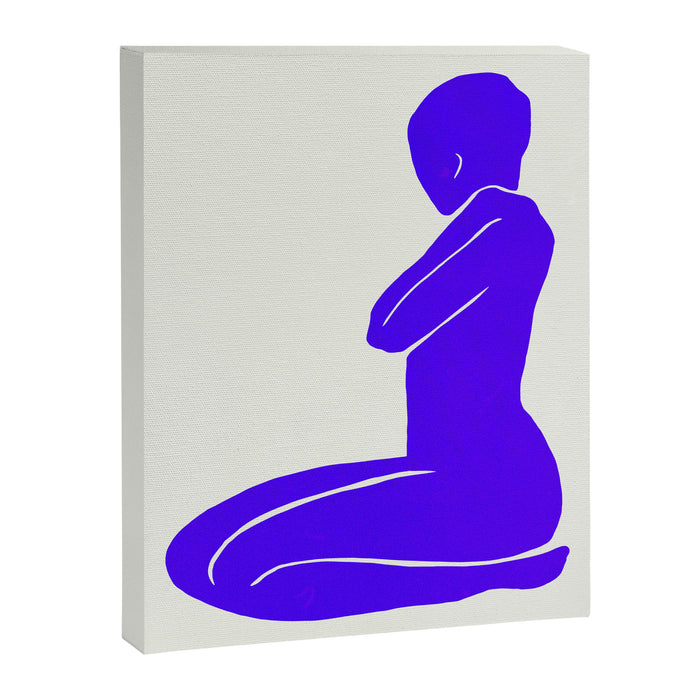 Nude I: Electric Ultramarine Blue Edition Canvas Print Gallery Image 1