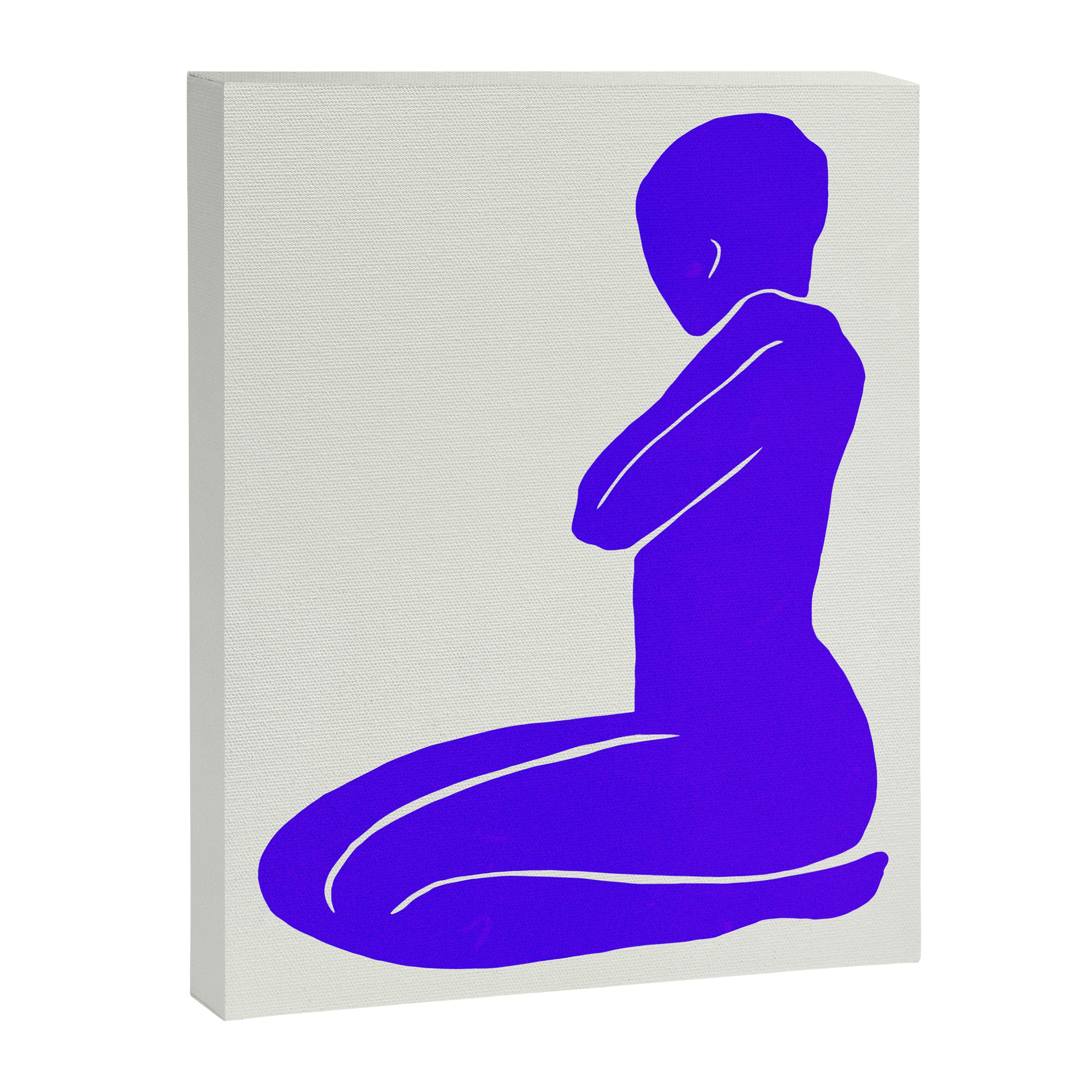 Nude I: Electric Ultramarine Blue Edition Canvas Print Gallery Image 6