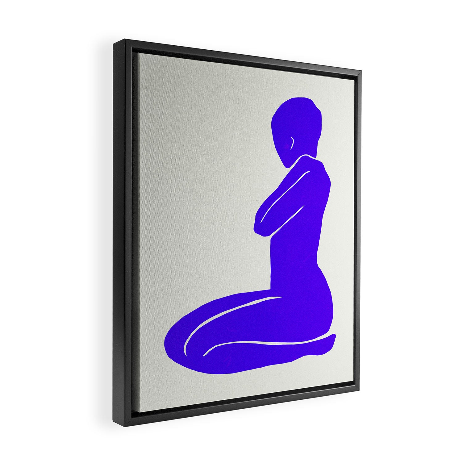 Nude I: Electric Ultramarine Blue Edition Framed Canvas Print Gallery Image 2