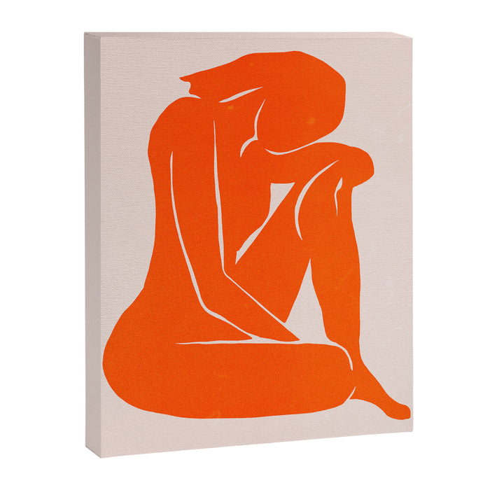 Nude II: Torch Orange Edition Canvas Print Gallery Image 1