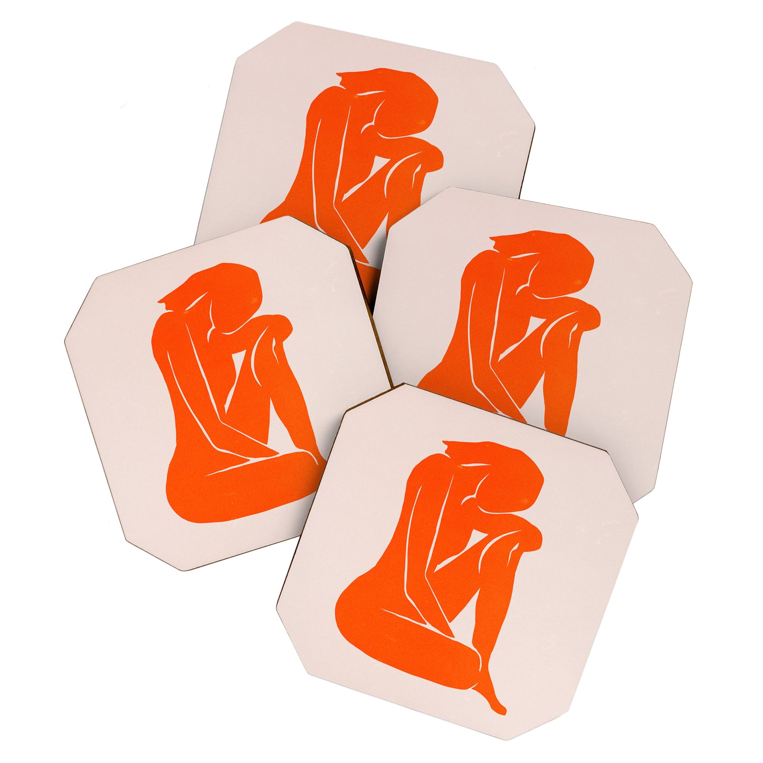 Nude II: Torch Orange Edition Coaster Gallery Image 1