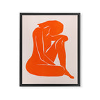 Nude II: Torch Orange Edition Framed Canvas Print Gallery Image 6