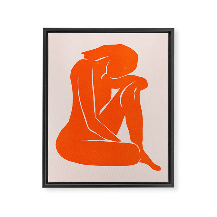 Nude II: Torch Orange Edition Framed Canvas Print Gallery Image 1
