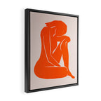 Nude II: Torch Orange Edition Framed Canvas Print Gallery Image 2