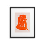 Nude II: Torch Orange Edition Framed Art Print Gallery Image 5