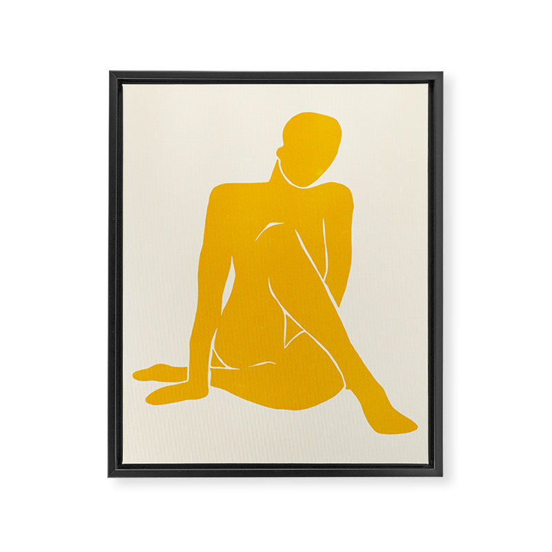 Nude III: Tulip Yellow Edition Framed Canvas Print Gallery Image 6