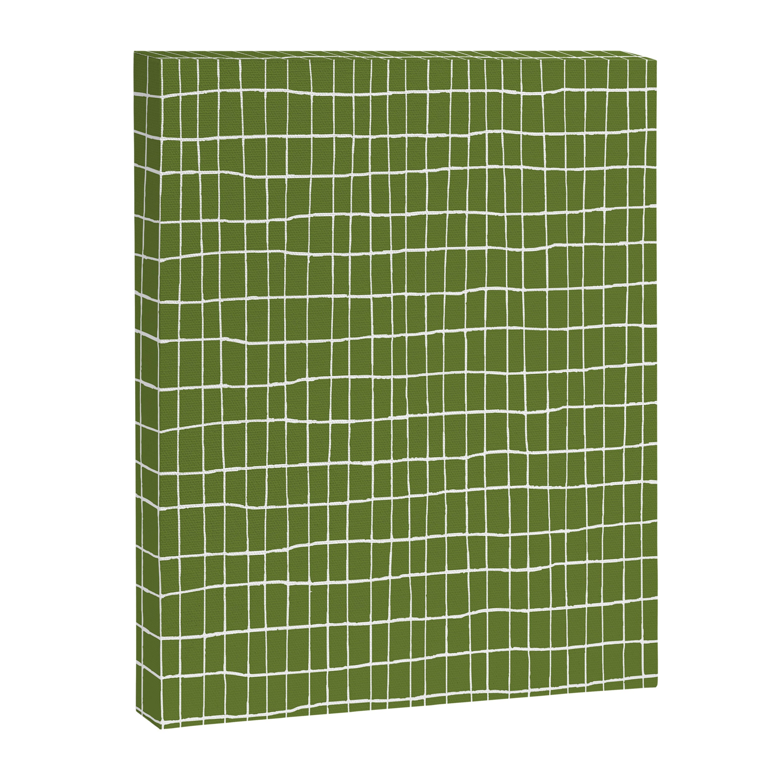 Olive Green Grid | PATTERN 05: The Retro Edition Canvas Print Gallery Image 6