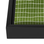 Olive Green Grid | PATTERN 05: The Retro Edition Framed Canvas Print Gallery Image 3