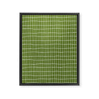 Olive Green Grid | PATTERN 05: The Retro Edition Framed Canvas Print Gallery Image 6