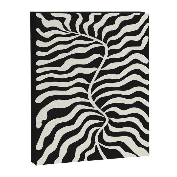 Onyx Ferns: Black & White Matisse Edition Canvas Print Gallery Image 1