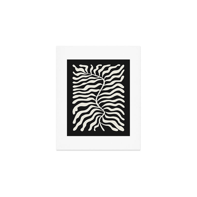 Onyx Ferns: Black & White Matisse Edition Art Print Gallery Image 1