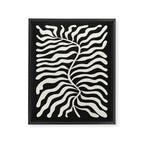 Onyx Ferns: Black & White Matisse Edition Framed Canvas Print Gallery Image 6