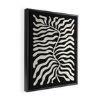 Onyx Ferns: Black & White Matisse Edition Framed Canvas Print Gallery Image 2