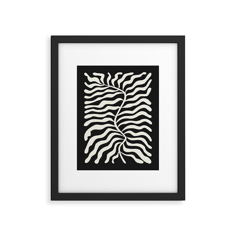 Onyx Ferns: Black & White Matisse Edition Framed Art Print Gallery Image 5