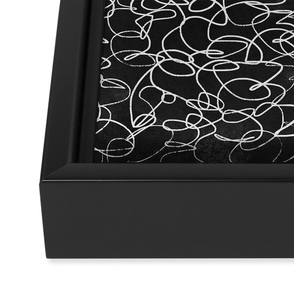 Onyx: Mid Century Abstract Art Framed Canvas Print Gallery Image 3