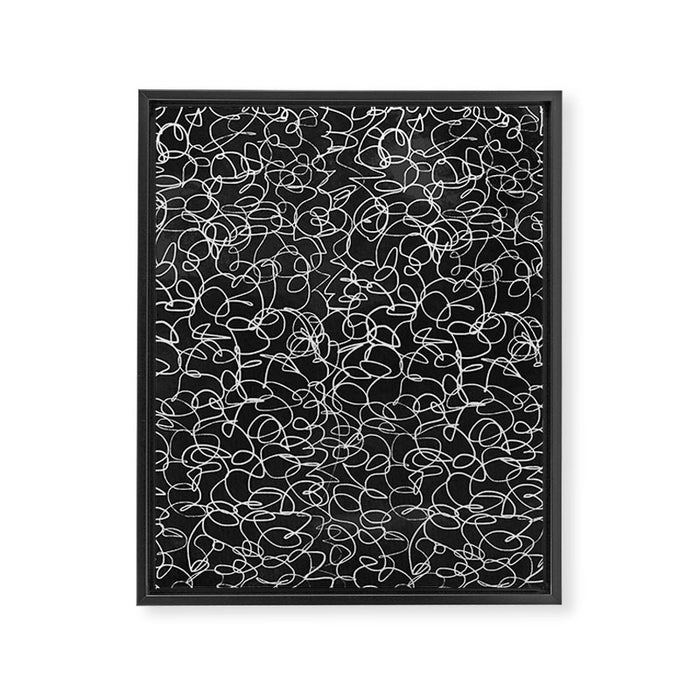 Onyx: Mid Century Abstract Art Framed Canvas Print Gallery Image 1