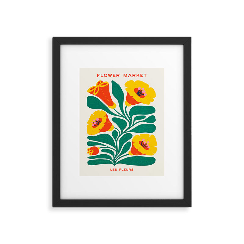 Orioles & Golden Poppy: Les Fleurs | Flower Market 04 | Spring Summer 23 Framed Art Print Gallery Image 5