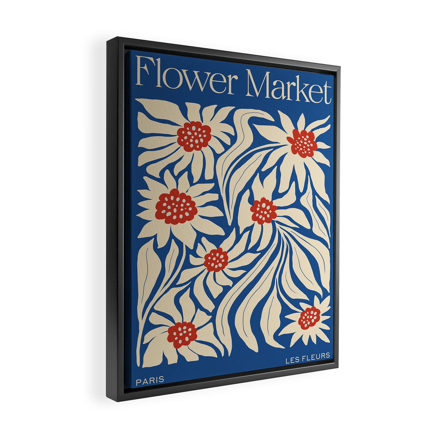 Paris: Flower Market Summer Color Series 01 Framed Canvas Print Gallery Image 2