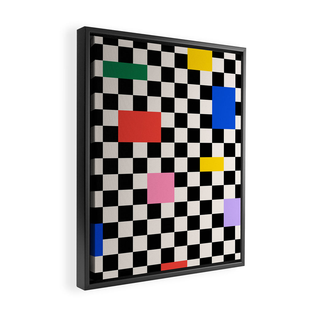 Patchwork: Bauhaus Check Edition Framed Canvas Print Gallery Image 2