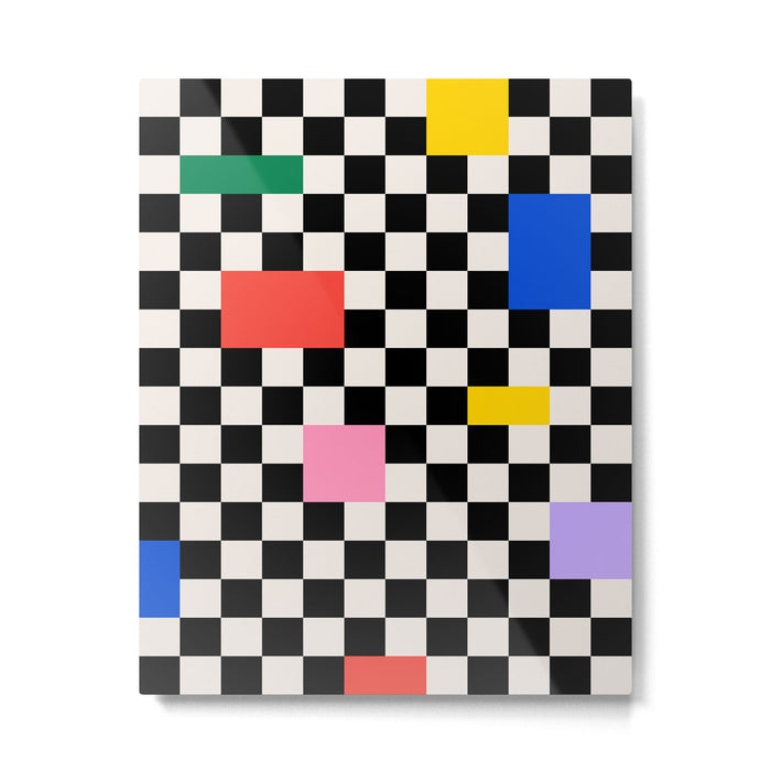 Patchwork: Bauhaus Check Edition Metal Print Gallery Image 1