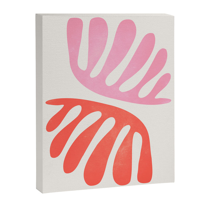 Peach & Orange: Wild Leaf | Matisse Foliage Paper Cutouts 03 Canvas Print Gallery Image 1