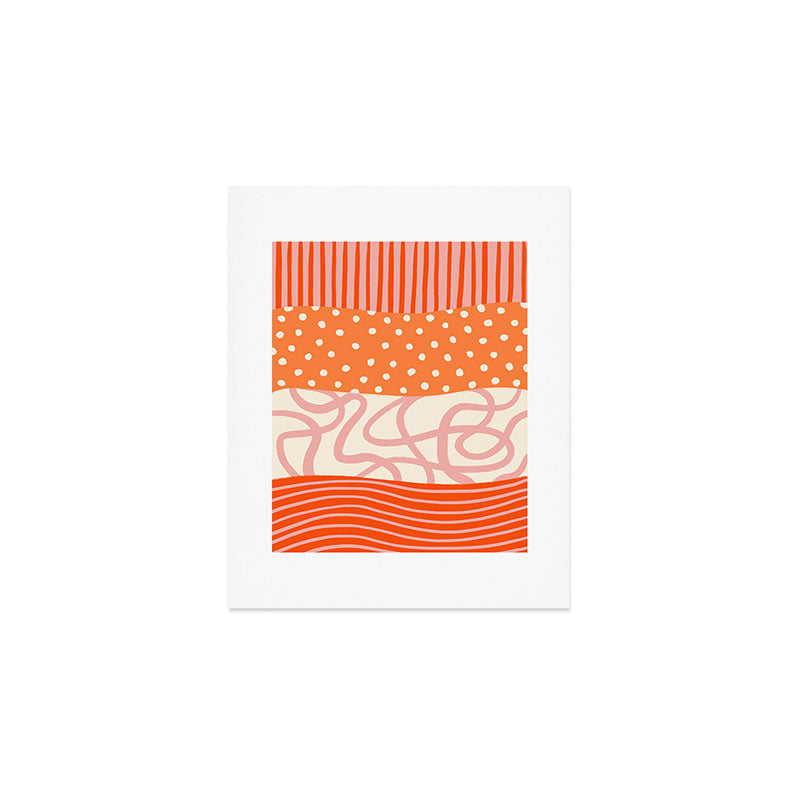 Peach Pattern Cake | PATTERN 08: The Retro Edition Art Print Gallery Image 1