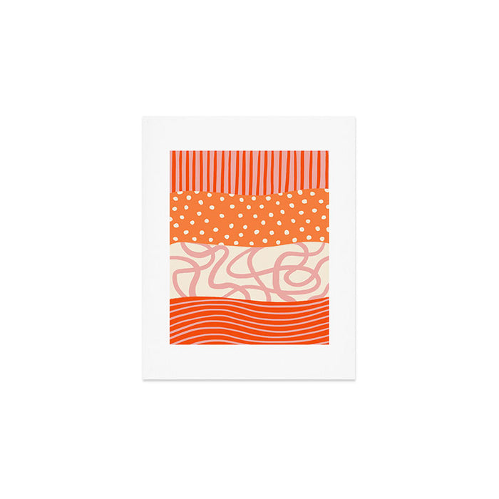 Peach Pattern Cake | PATTERN 08: The Retro Edition Art Print Gallery Image 1