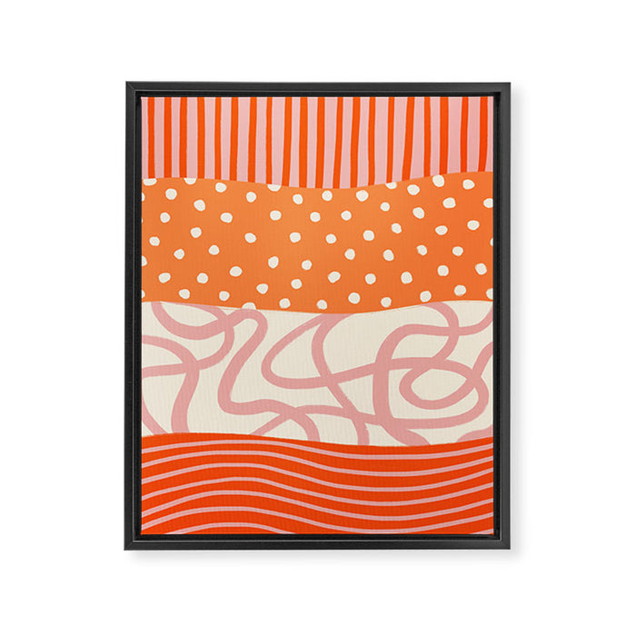 Peach Pattern Cake | PATTERN 08: The Retro Edition Framed Canvas Print Gallery Image 1
