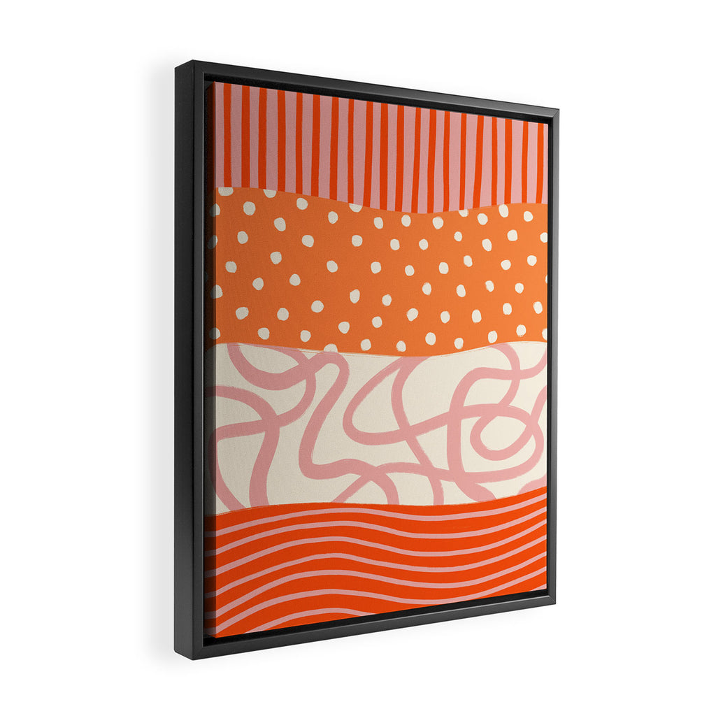 Peach Pattern Cake | PATTERN 08: The Retro Edition Framed Canvas Print Gallery Image 2