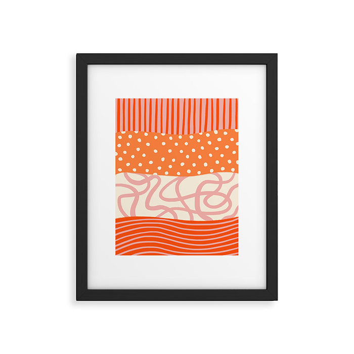 Peach Pattern Cake | PATTERN 08: The Retro Edition Framed Art Print Gallery Image 1
