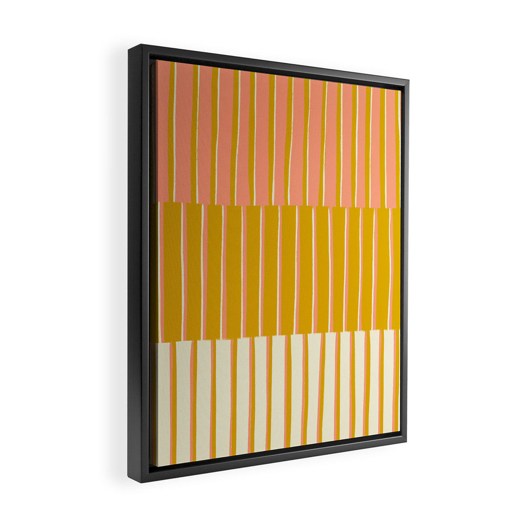 Peach, Tulip & Cream | PATTERN 09: The Retro Edition Framed Canvas Print Gallery Image 2